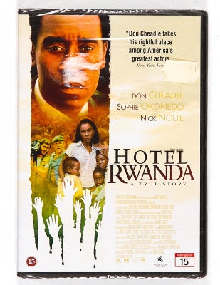 (Ny) Hotel Rwanda, DVD, drama, Stand: Ny i ubrudt emballage.

Hotel Rwanda (2004)
I 1994 eksploderer