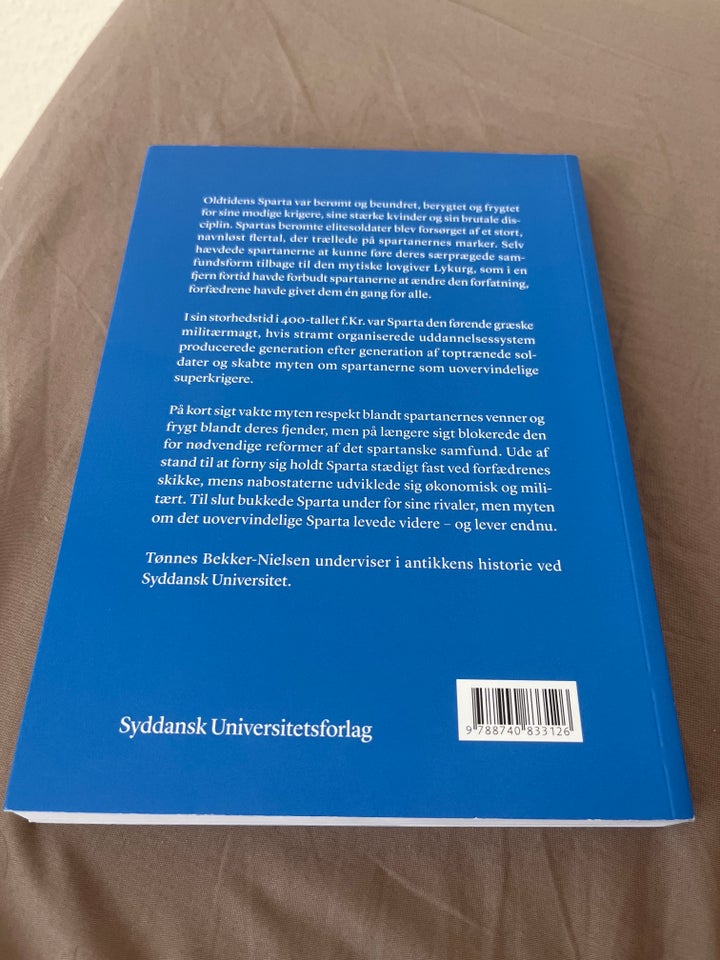 Sparta magten og myten, Tønnes Bekker, emne: historie og