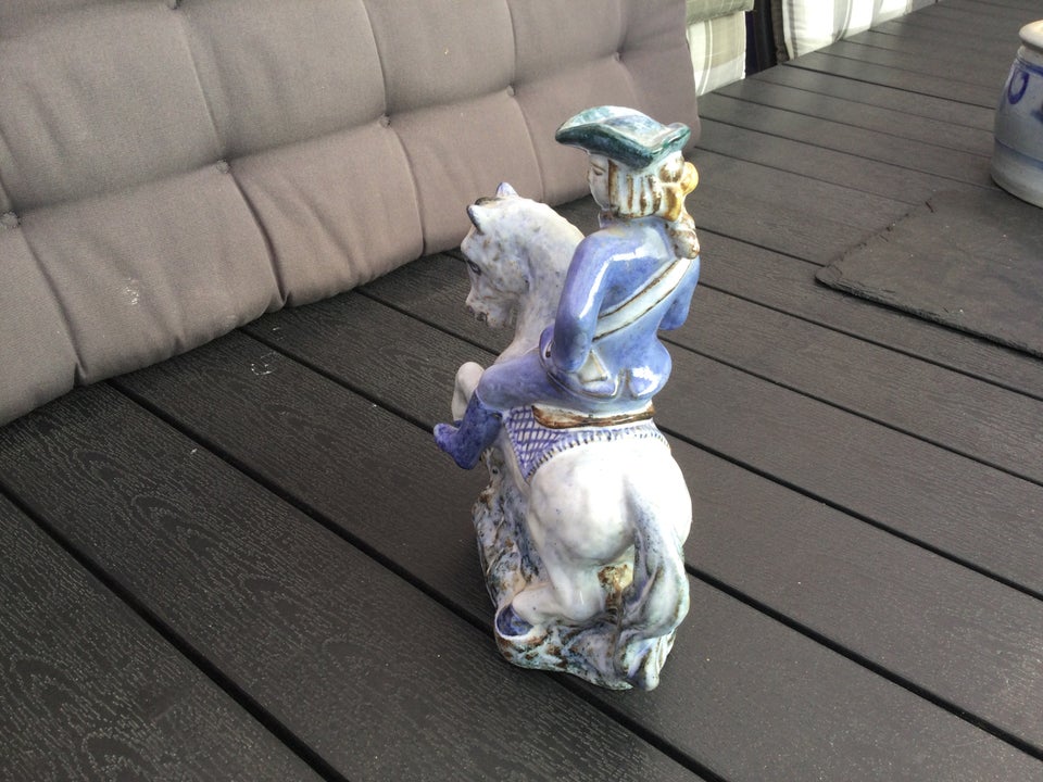 Keramik, Figur, Hjort blå Rytter
