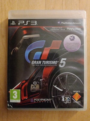 Gran Turismo 5 , PS3, racing, Sælger ud af min samling. Kan sendes. Spillet er testet og virker perf