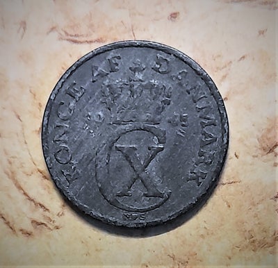 Danmark, mønter, 1945, 1 ØRE 1945 CHRISTIAN X
1 Øre 1941 - 1946 Christian X (German Occupation) Zinc