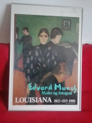 Plakat, Edvard Munch, motiv: Maler og fotograf, b: 69 h: 100, - Super flot plakat fra udstilling på 