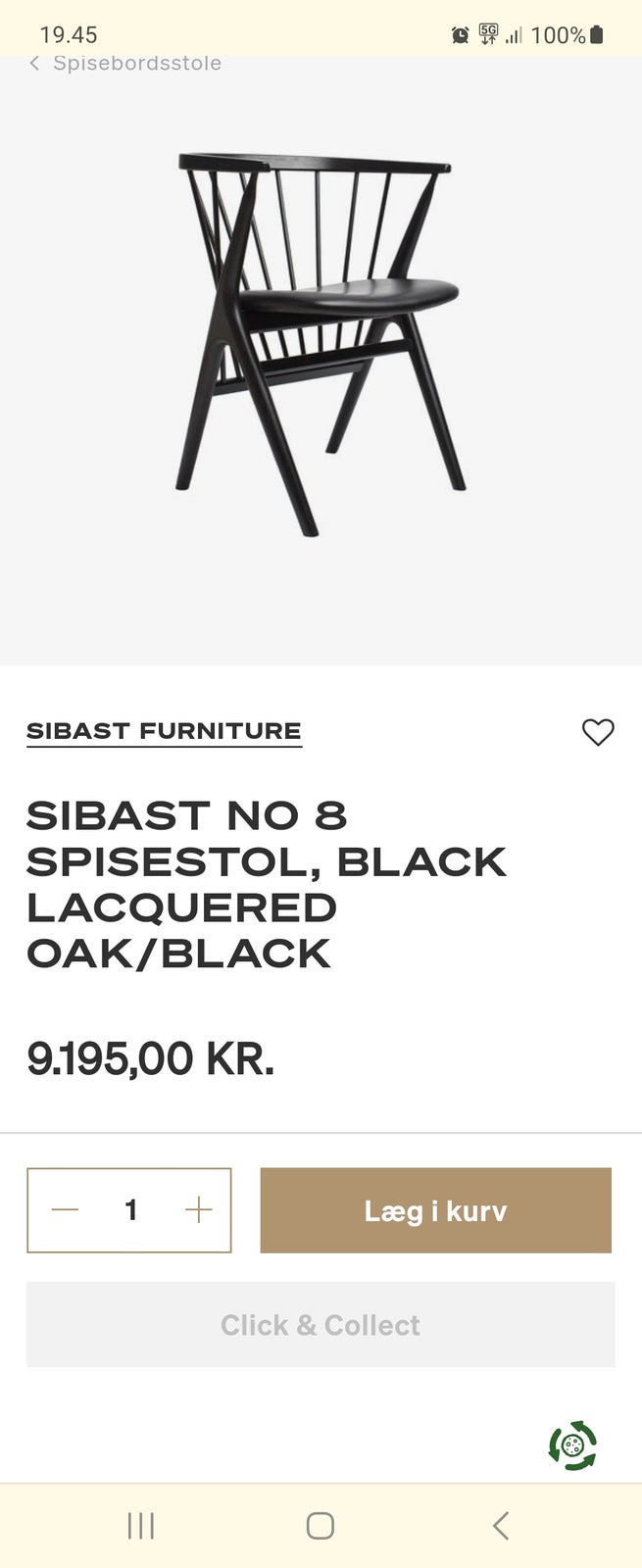 Helge Sibast, stol, No. 8