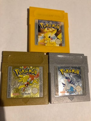 Pokemon Yellow, Pokemon Silver, Pokemon Gold, Gameboy, Pokemon Yellow; 349 kr
Pokemon Silver: 349 kr
