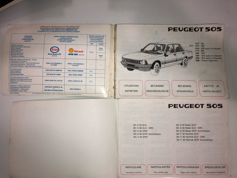 PEUGEOT 505, emne: bil og motor