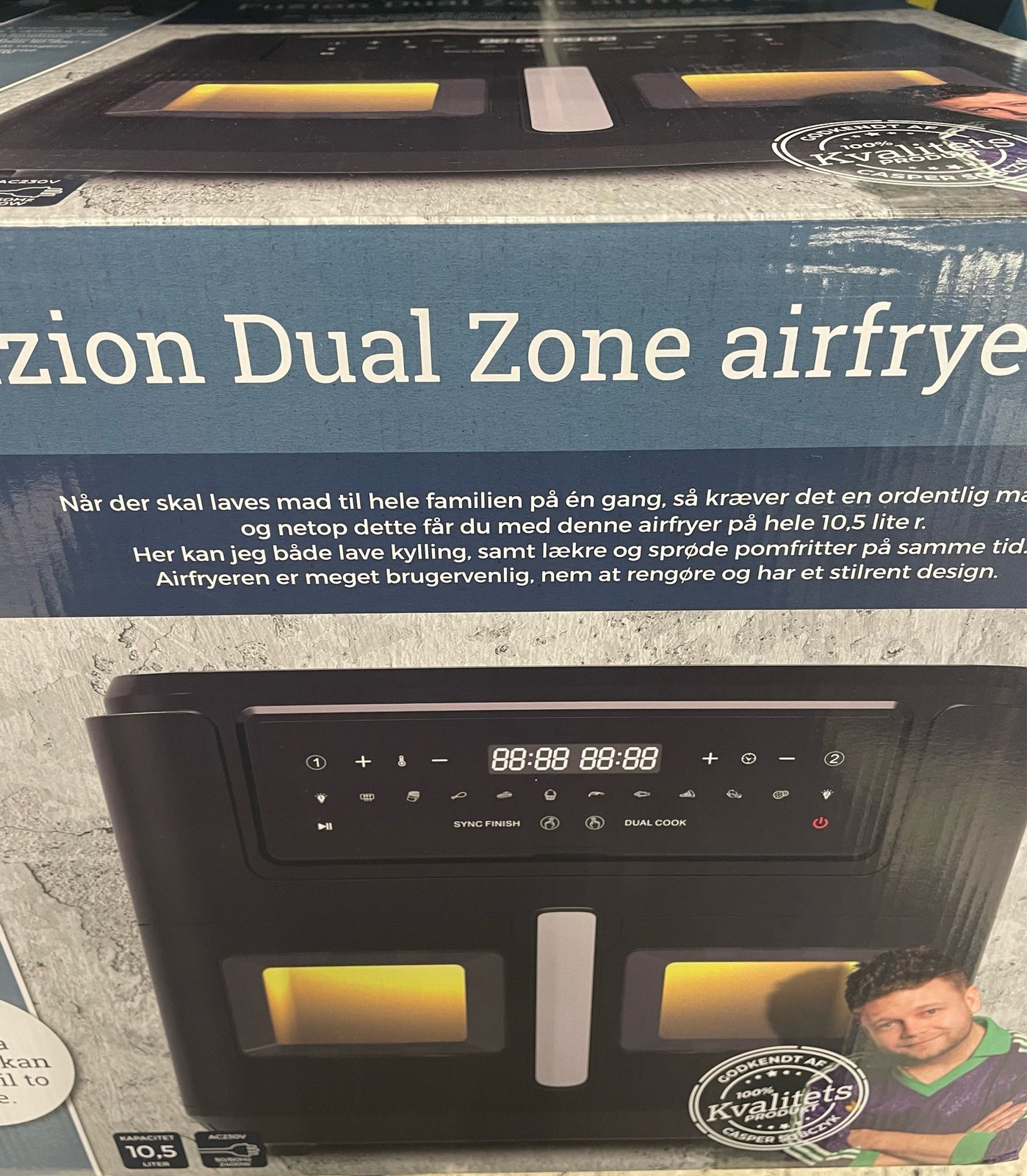 Airfryer dual zone fuzion, stadig ny