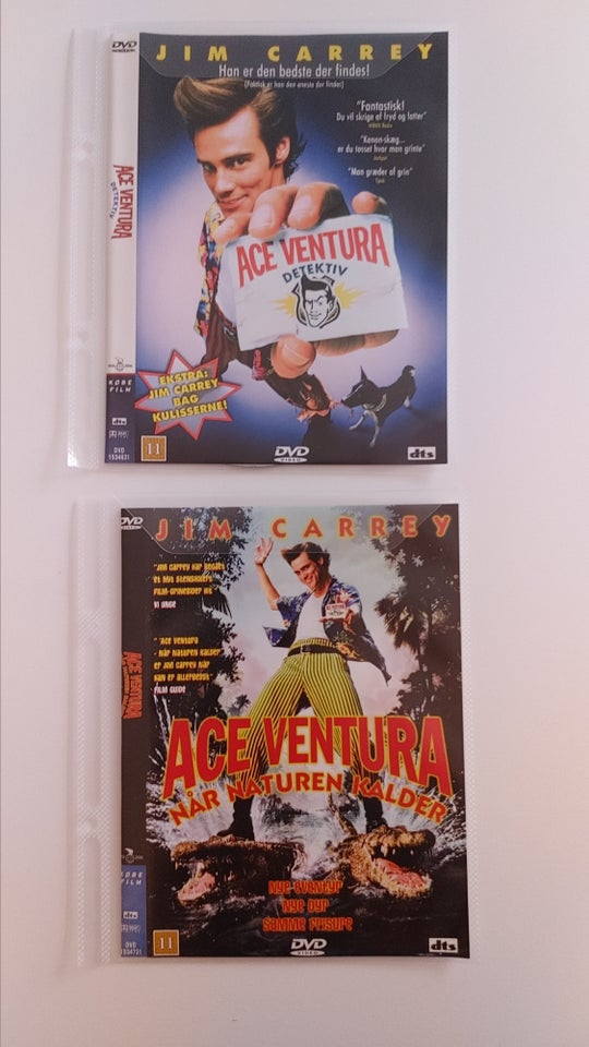 Ace ventura 1 og 2, DVD, komedie