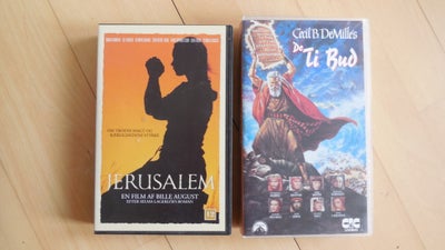 Drama, Jerusalem, instruktør Bille August, SOLGT
De ti bud - Cecil B. DeMille´s
2 VHS film. Pris pr.