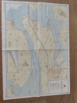 Søkort, motiv: Ålborg-Løgstør, b: 41 h: 57, Søkort 105 S
Charmerende kort over Limfjorden fra Aalbor