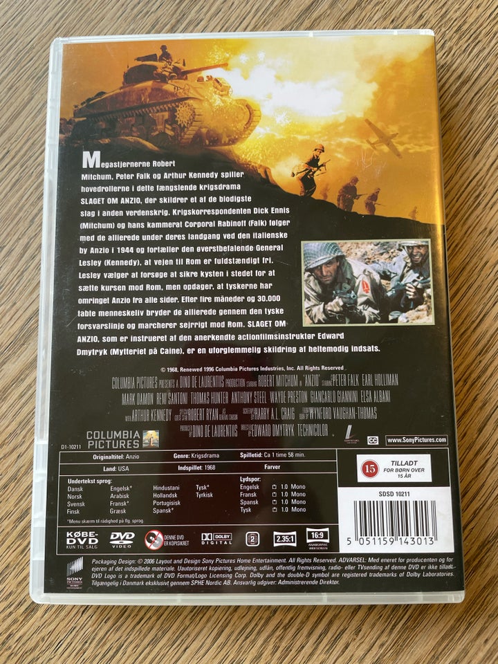 Slaget Om Anzio, DVD, drama