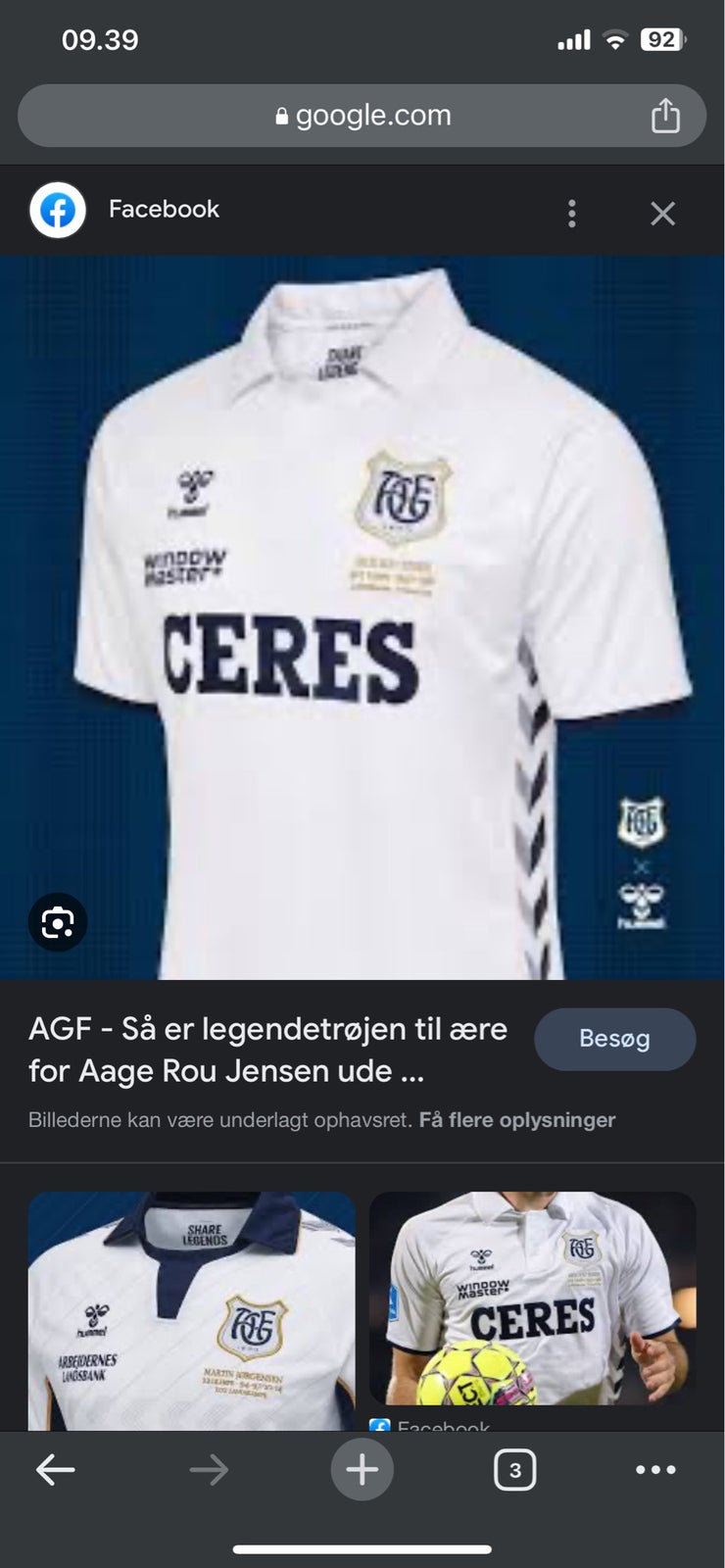 Fodboldtrøje, TRØJE AAGE ROU legendetrøje , Hummel – dba.dk Køb og Salg af Nyt Brugt