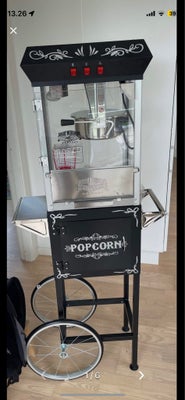 Jeg udlejer denne fantaskiske popcorn maskine,
Som får du duften og smage af popcorn i biograffen.

