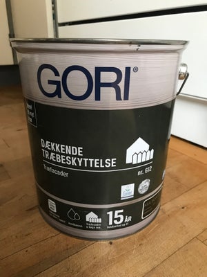 Træbeskyttelse, GORI 612  (99 Extreme), 5  liter, Kulsort, 5 L Gori dækkende træbeskyttelse udendørs