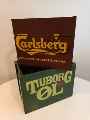 Ølkasse, Carlsberg, Tuborg, 2.stk små ølkasser til 6 øl fra Tuborg og Carlsberg. Sælges kun samlet. 