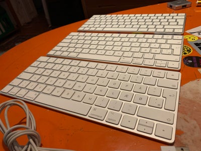 Tastatur, trådløs, Apple, Magic Keyboard, Perfekt, 3 stk originale Apple Magic Keyboards i rigtig fl
