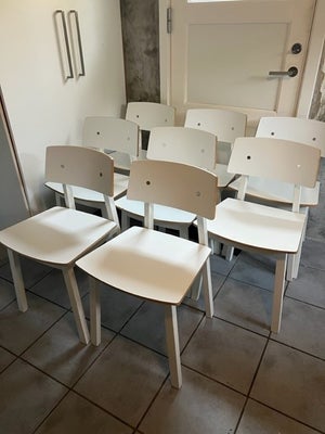 Spisebordsstol, Træ med laminat (hvid), Ikea (Sigurd), b: 46 l: 46, 

8 x Spisebordsstole, Ikea, mod