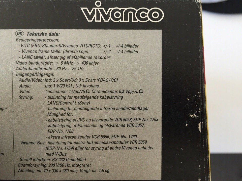 Tilbehør, Andet, Videoredigerings processor - Vivanco