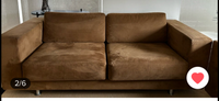 Sofa, brun Alcantara, 3 pers.