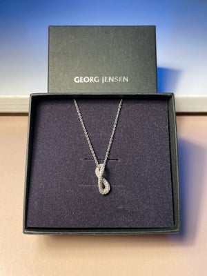 Halskæde, diamant, Georg Jensen, Jeg sælger Infinity-halskæden fra Georg Jensen, fremstillet i Sterl