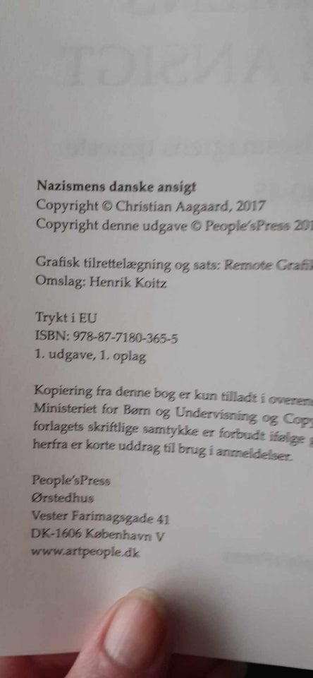 Nazismens Danske Ansigt, Christian Aagaard, emne: