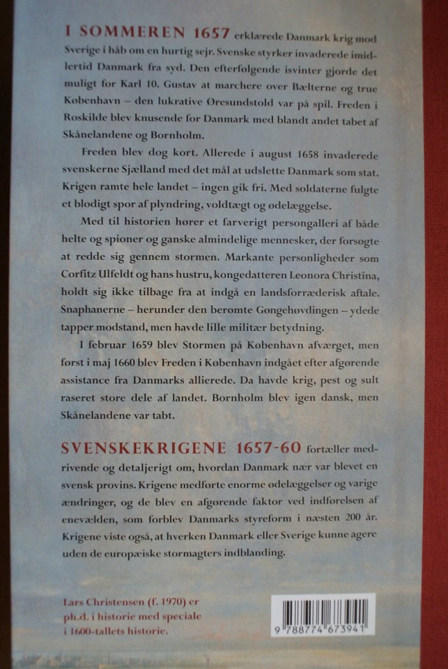 svenskekrigene 1657-60, af lars christensen, emne: