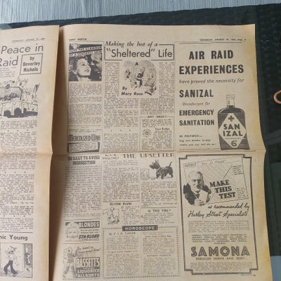 Andre samleobjekter, Gammel avis, Britisk avis fra anden verdenskrig .
kom endelig med et fornuftigt