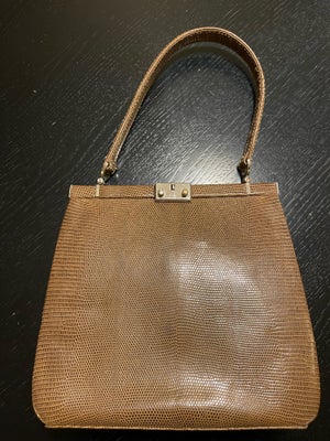 Anden håndtaske, Vintage, slangeskind, Meget fin slangeskindstaske. Købt i København ca. 1960. Næste
