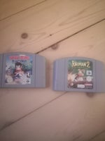 Nintendo 64 spil - Diddy Kong Racing og Rayman 2, N64