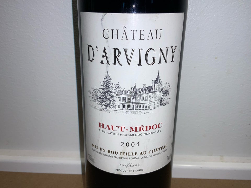 Vin og spiritus, Rødvin, 2004 Chateau D’Arvigny Haut-Medoc