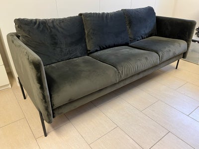 Sofa, velour, 3 pers., Meget fin stand. Længde 200 cm, dybde 80 cm og højde 70 cm. 