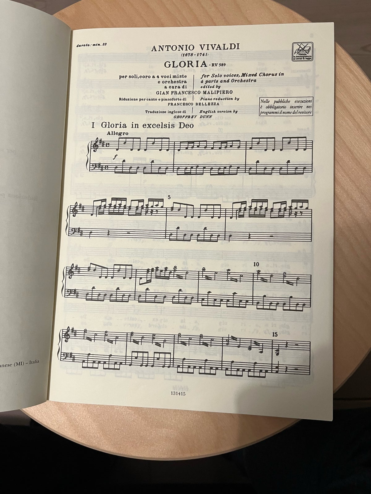 Kor node, Elgar og Vivaldi