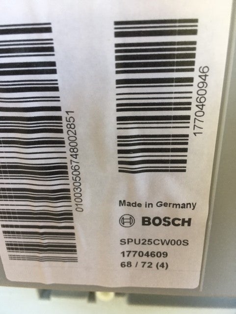 Bosch SPU25CWooS, indbygning, b: 45 d: 57 h: 81