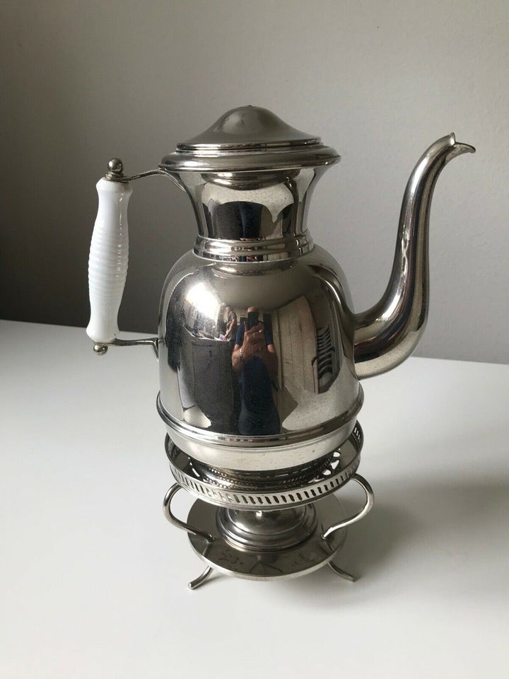 Smuk antik sølv kaffe/ the med stativ, Sølv antik , 150 år gl. – dba.dk – Køb og Salg af Brugt