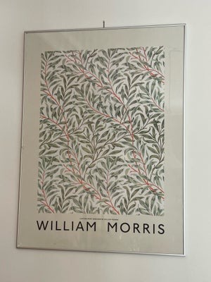 Plakat incl ramme, b: 60 h: 80, Flot William Morris plakat ! 60x80 cm
Fine grønne grene kviste. 

Gl