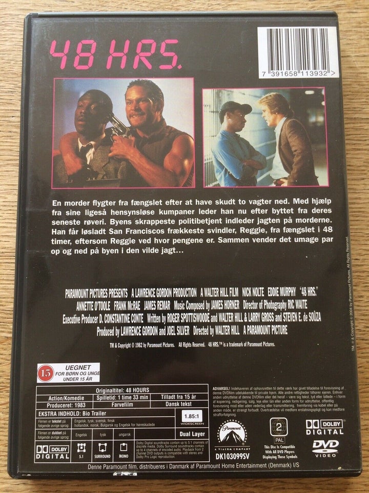 48 Hrs. / 48 Timer, instruktør Walter Hill, DVD