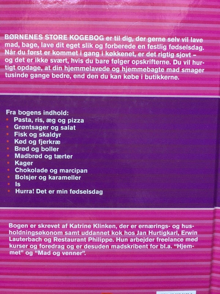 BØRNENES STORE KOGEBOG - 320 s - 2006, Katrine Klinken, emne: