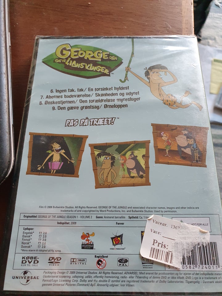 George den gæve liansvinger, DVD, animation