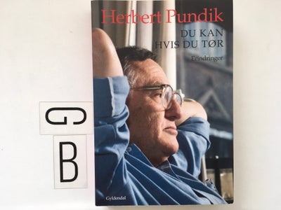 Du kan hvis du tør, Herbert Pundik, Softback i pæn stand ejerens navn på første løsblad.