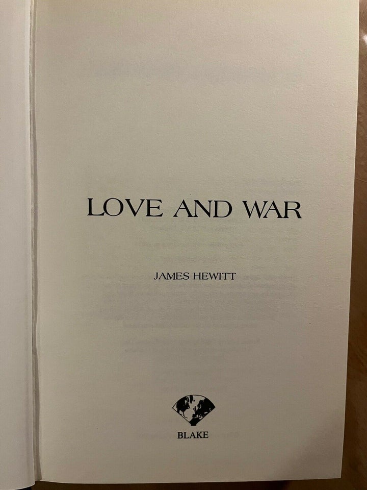 Love and War (bogen er skrevet på engelsk), James Hewitt,