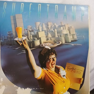LP, Supertramp, Breakfast in America, Rock, Pæn LP fra 1979 med slidt cover.