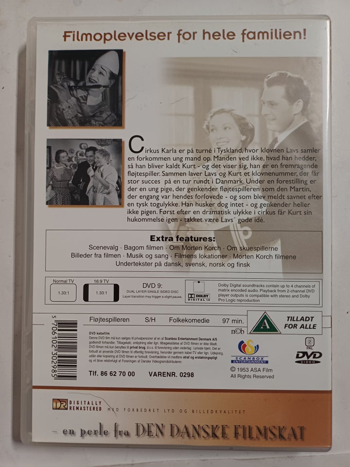 Fløjtespilleren, DVD, familiefilm