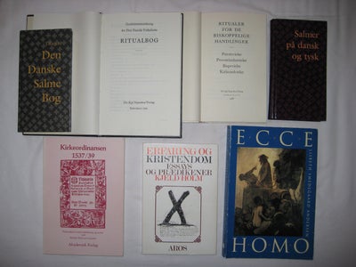 Folkekirke litteratur, Kjeld Holm mf, emne: religion, 50 kr pr stk. Kan hentes i Brønshøj eller send