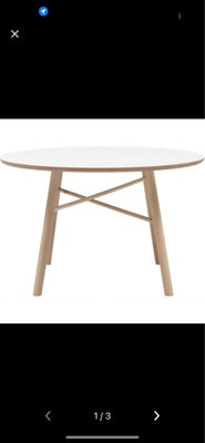 Spisebord, b: 120 l: 120, Spisebord, Egetræ og højtrykslaminat, Why Wood serie fra designer Says Who