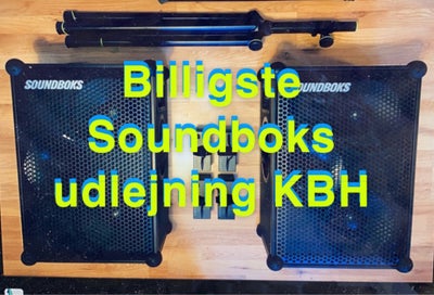 Højttaler,  Ace Bass, Soundboks 3 eller GO, For english see below
Soundboks GO & Soundboks 3 til udl
