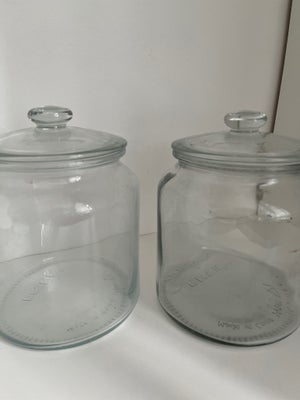 Glas, Opbevaring, Ikea, 3x VARDAGEN, Glas med låg. Ca 16 cm høj og 14 cm i diameter.