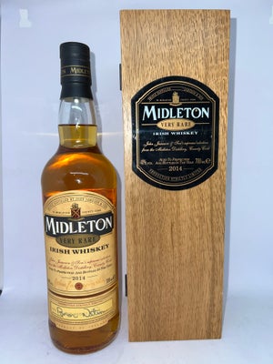Spiritus, Irsk Whiskey, Midleton Very Rare 2014. Irsk whiskey.

70 cl.

Kan drikkes eller gemmes som