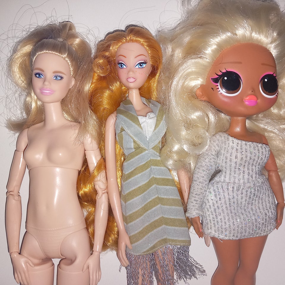 Barbie, Hi:glam,LOL og mtm barbie dukke+tasker