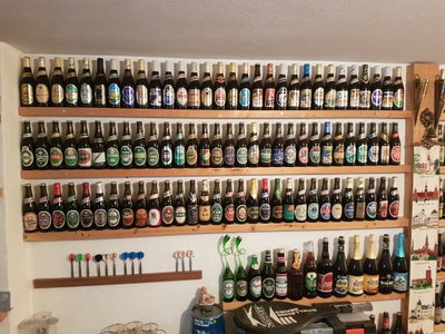 Øl, Samling på ca 500 forskellige + dubletter. Åben for bud. Står i Århus .