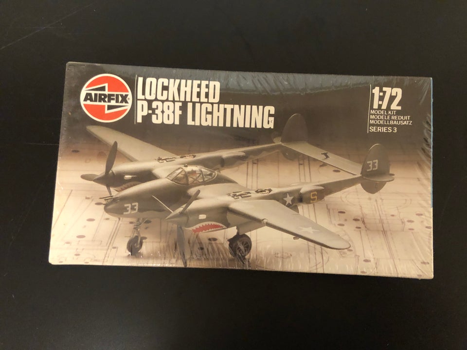Byggesæt, Airfix Lockheed P-38F Lightning, skala 1/72