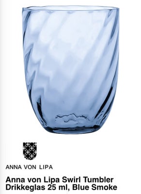 Glas, Glas 9 stk., Anna Von Lipa, 9 smukke blå glas fra Anna Von Lipa.
Aldrig brugt.
Kan hentes i Vi